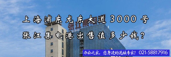 上海浦東龍東大道3000號張江集電港出售值多少錢？